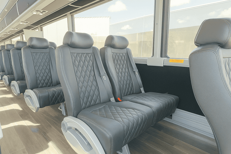 interior of Charter Bus Rental Hamilton charter bus